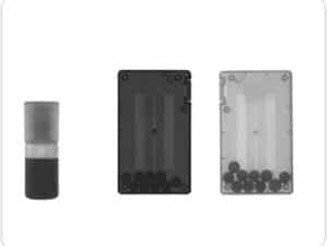 Plastic containers imaged by SWIR light camera