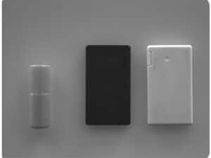Plastic containers imaged by visible light camera